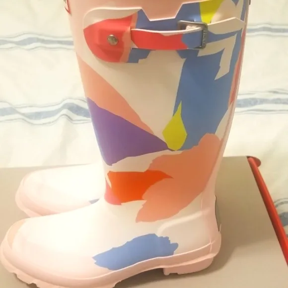 Hunter Girls Glacial Pink Camo Print Original Rain Boots &quot;NEW&quot; W/Box!