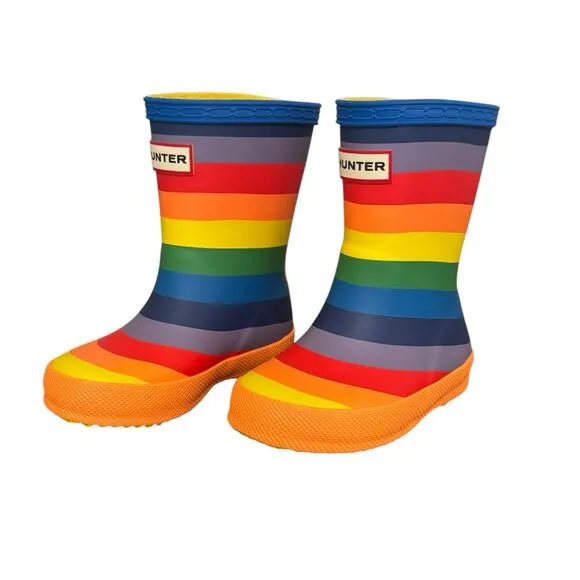 Hunter Kids Original First Classic Rainbow Wellington Boots - Toddler Size 5