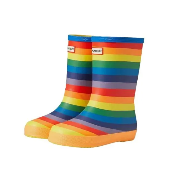 Hunter Kids Original First Classic Rainbow Wellington Boots - Toddler Size 5
