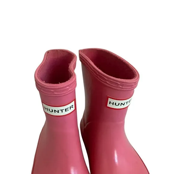 Hunter Original Kids First Classic Rain Boot Pink Pull On Rubber Size 4 Kids