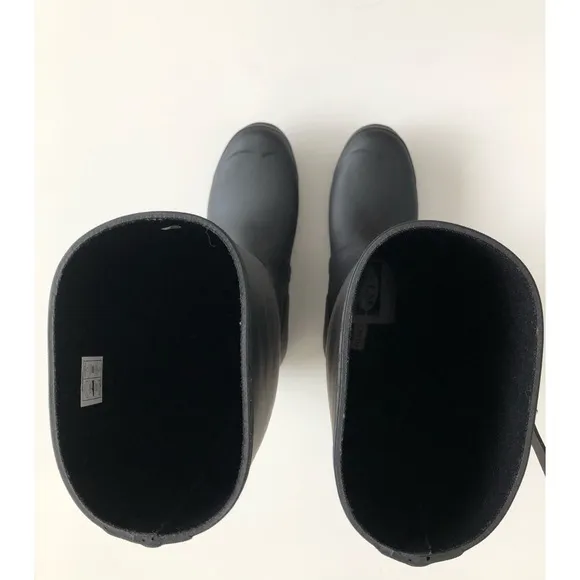 Hunter original tall rain boots black matte 9