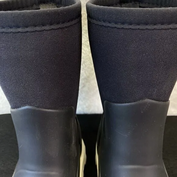Hunter Women's City Explorer Short‎ Black Boots WFS2238NRE White Sole 9 Chunky