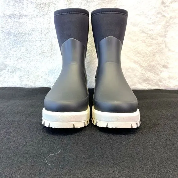 Hunter Women's City Explorer Short‎ Black Boots WFS2238NRE White Sole 9 Chunky