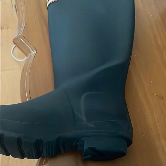 Hunter Blue Matte Finish Tall Waterproof Boots