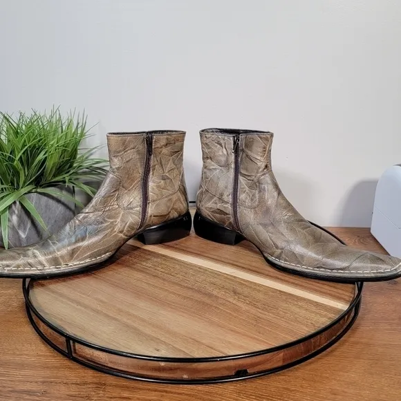 IMPULSE by Steeple Gate Men's Leather Ankle Boots Size 8