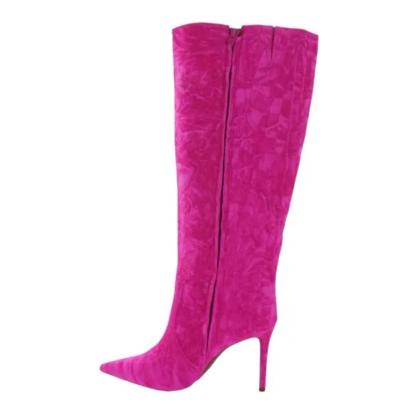 INC Women's Havannah Knee High Stovepipe Dress Boots Pink Size 6 1/2