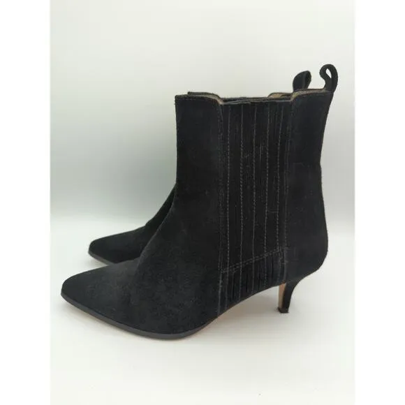 Ivylee Copenhagen Black Suede Pull On Ankle Boots Size EU38 (US7.5-8)