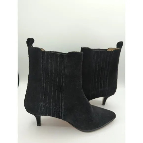 Ivylee Copenhagen Black Suede Pull On Ankle Boots Size EU38 (US7.5-8)