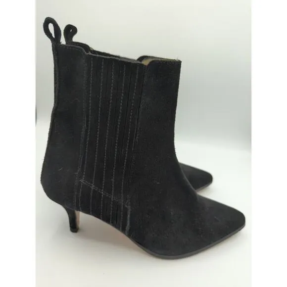 Ivylee Copenhagen Black Suede Pull On Ankle Boots Size EU38 (US7.5-8)