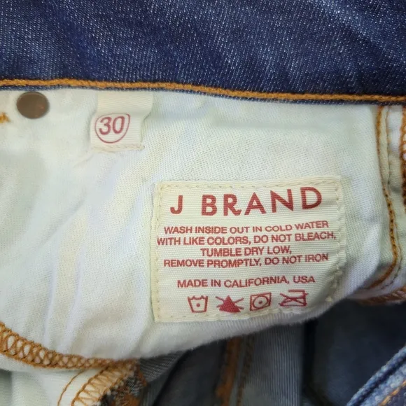 J BRAND Scarlett Cigarette Blue Jean Cutoffs Sz 30 Like New