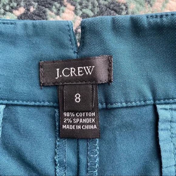 J. Crew 4” Esplanade Shorts - 2 Pair Black &amp; Teal Size 8