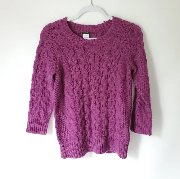 J. Crew Alpaca Wool Cable Knit Sweater NWOT