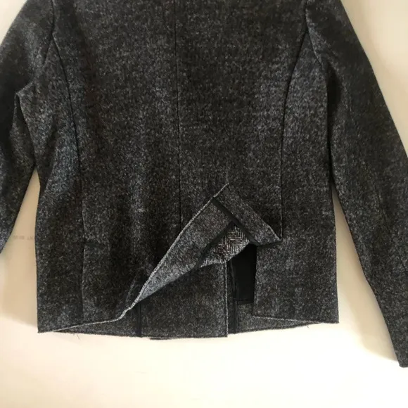 J. Crew Double-Breasted Blazer classic chic black and white tweed women’s size 2