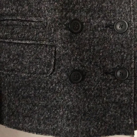 J. Crew Double-Breasted Blazer classic chic black and white tweed women’s size 2