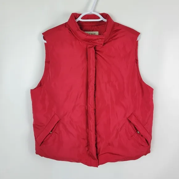 J. Crew Down Puffer Vest Sz Large Like New