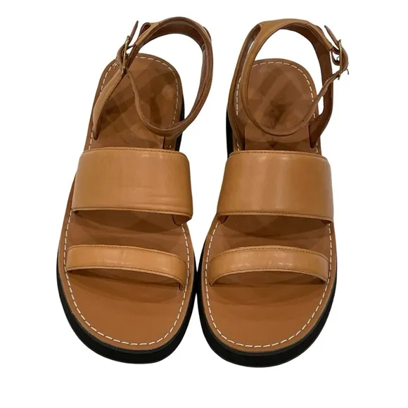 J. Crew, Leather Sandals, Tan, Size 8