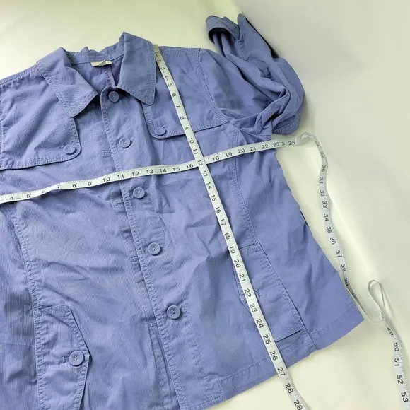 J. Jill 100% Cotton Button Up Jacket Sz XL