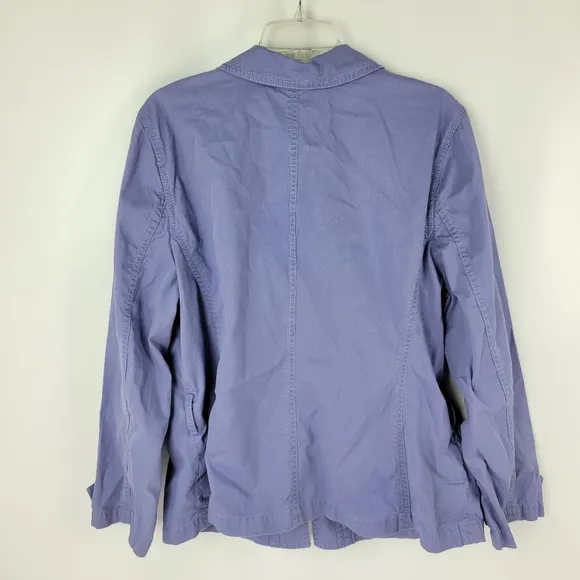 J. Jill 100% Cotton Button Up Jacket Sz XL