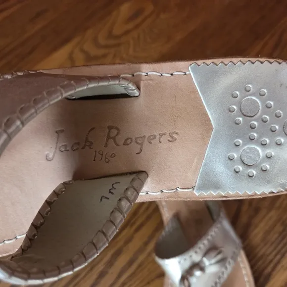 JACK ROGERS ADELINE Gold Bow Sandals 7M