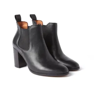 Jack Wills Barcombe leather Chelsea boot stacked heel chunky ankle bootie boots