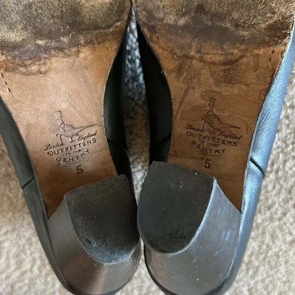 Jack Wills Barcombe leather Chelsea boot stacked heel chunky ankle bootie boots