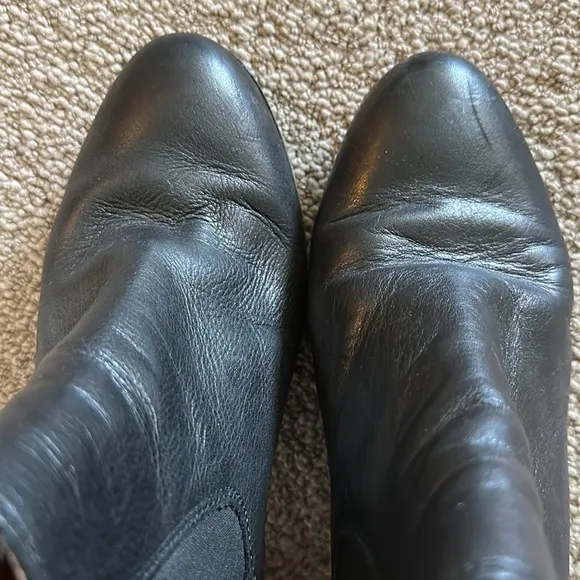 Jack Wills Barcombe leather Chelsea boot stacked heel chunky ankle bootie boots
