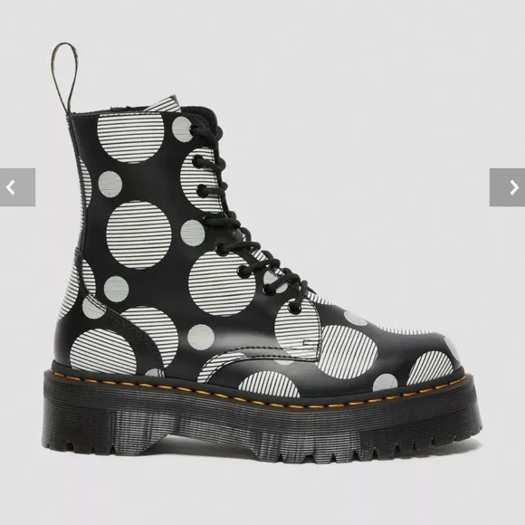 JADON BOOT POLKA DOT SMOOTH LEATHER PLATFORMS - NEW!