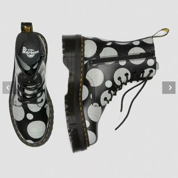 JADON BOOT POLKA DOT SMOOTH LEATHER PLATFORMS - NEW!