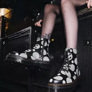 JADON BOOT POLKA DOT SMOOTH LEATHER PLATFORMS - NEW!