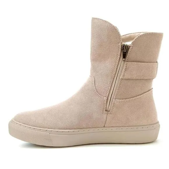 Jambu Dorset Women's Size US 7 Taupe Suede Waterproof Mid-Calf Boots ZPO2367