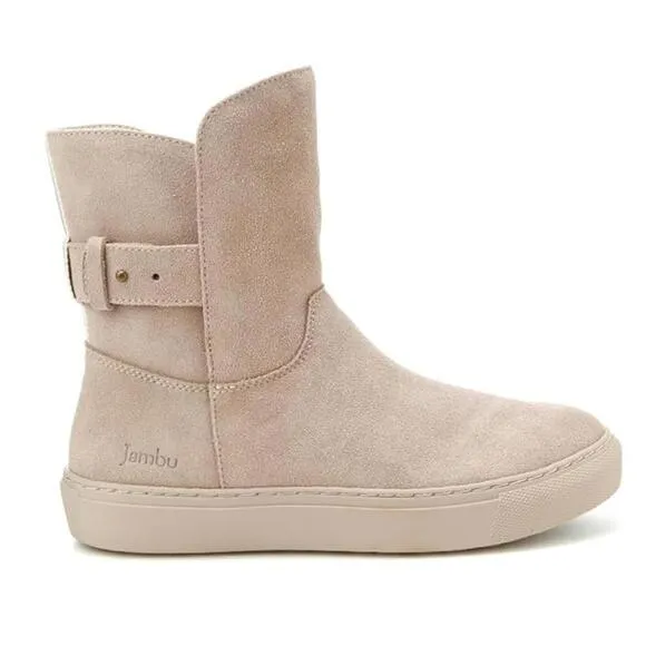 Jambu Dorset Women's Size US 7 Taupe Suede Waterproof Mid-Calf Boots ZPO2367