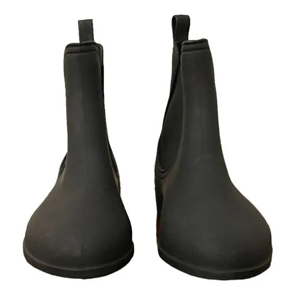 JC Play By Jeffrey Campbell Women's Chelsea Rain Boots Black Size 8 New