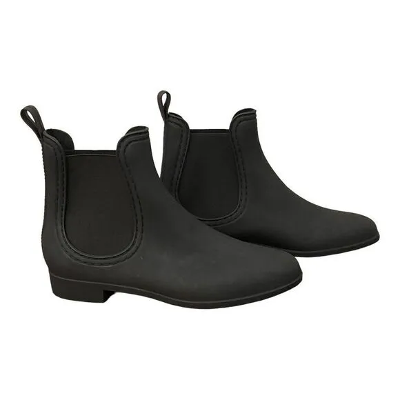 JC Play By Jeffrey Campbell Women's Chelsea Rain Boots Black Size 8 New