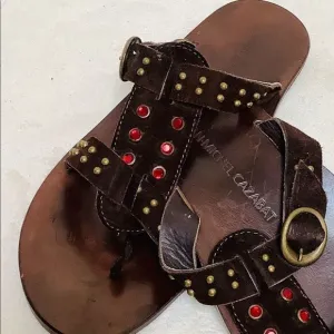 JEAN MICHEL CAZABAT RHINESTONE SANDALS