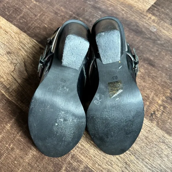 Jeffrey Campbell RARE Hyatt Bootie with Buckles in Black/Silver Ankle Heels 6.5