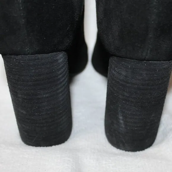 Jeffrey Campbell women's boots size 9 black suede pointed toe slouchy heels