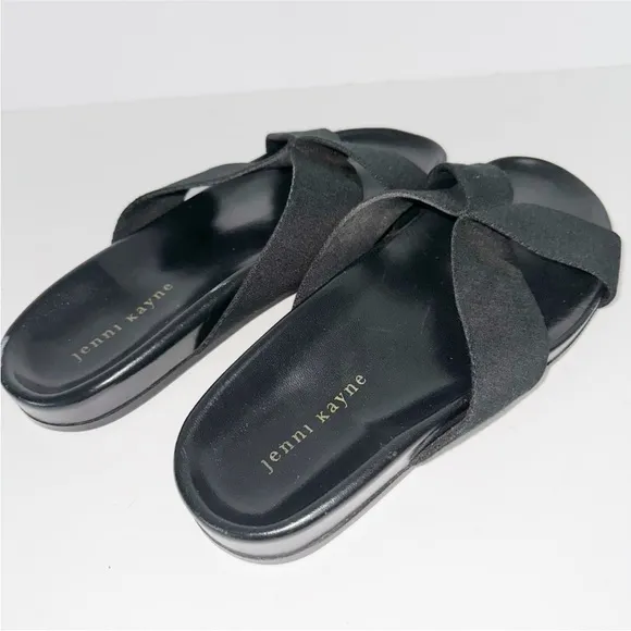 Jenni Kayne Crossover Cotton Sandals Black 40/10