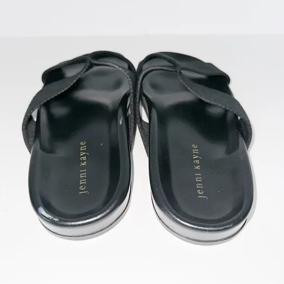 Jenni Kayne Crossover Cotton Sandals Black 40/10