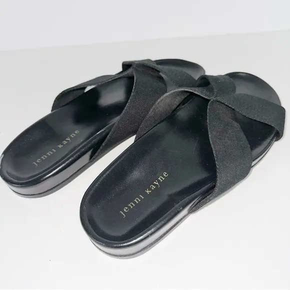 Jenni Kayne Crossover Cotton Sandals Black 40/10