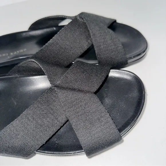 Jenni Kayne Crossover Cotton Sandals Black 40/10