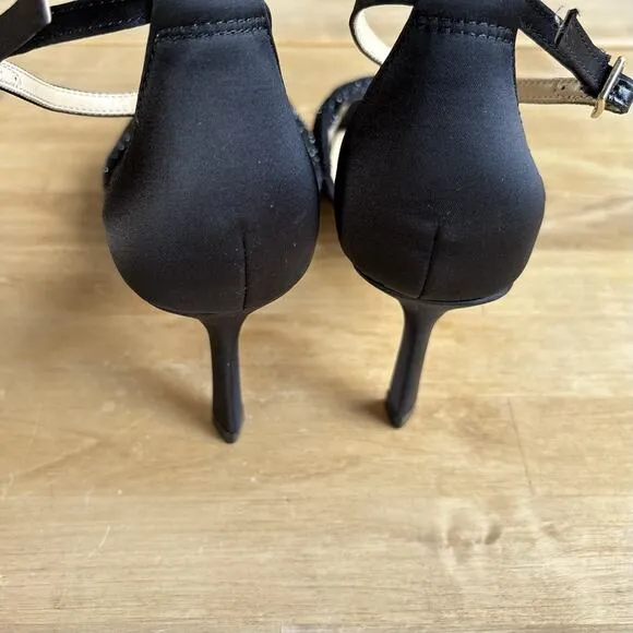 Jessica Simpson Women's Quiville Strappy Black Dress Sandal Heeled 8.5M/39.5 NEW