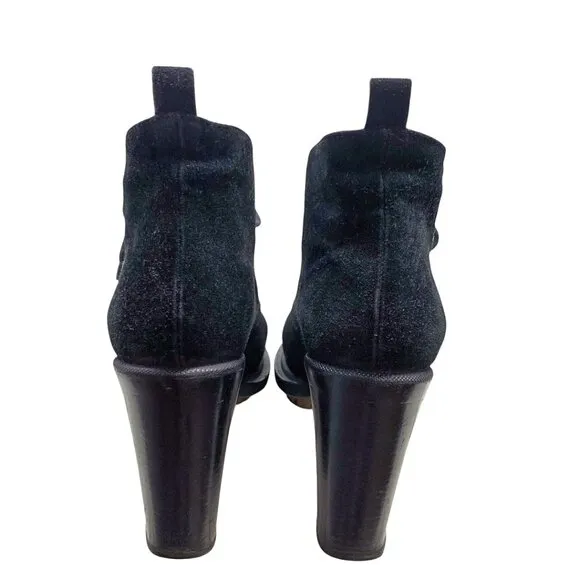 Jil Sander Black Suede Chunky Heel Chukka‎ Booties