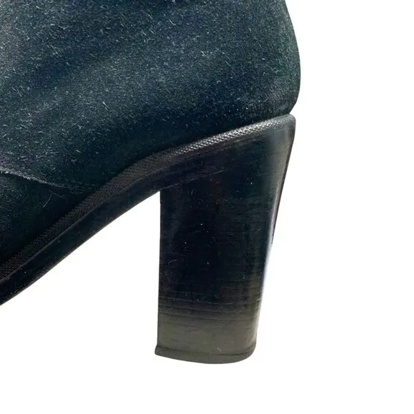 Jil Sander Black Suede Chunky Heel Chukka‎ Booties