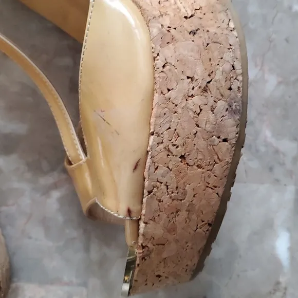 Jimmy Choo Yellow Wedge Sandals with Ankle Strap