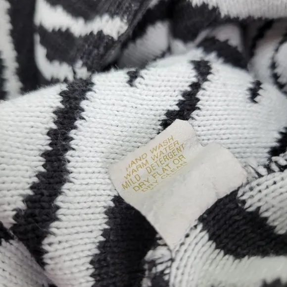Joan Vass Vintage 100% Cotton Zebra Sweater