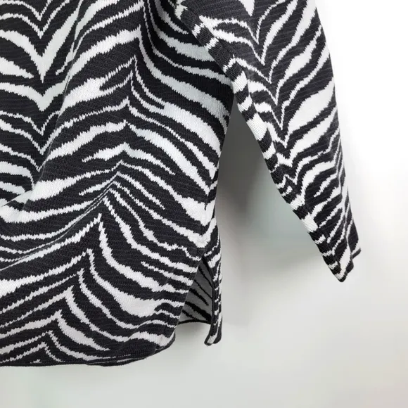 Joan Vass Vintage 100% Cotton Zebra Sweater