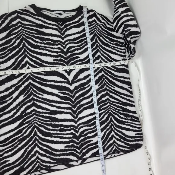 Joan Vass Vintage 100% Cotton Zebra Sweater