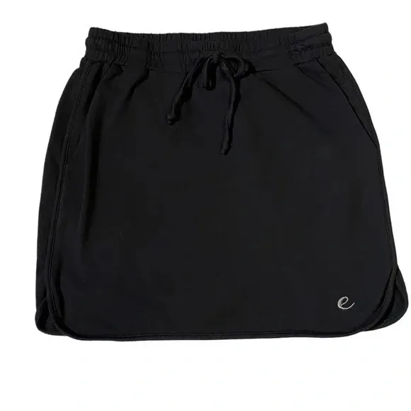 Johnny Was Calme Terry Commuter Short Skirt, black, size XS NWT