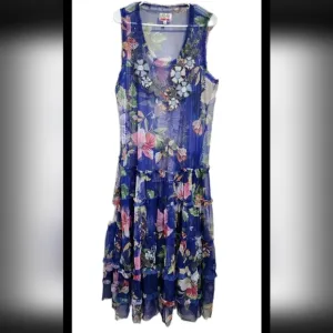 Johnny Was Mazzy Ruffle Maxi Dress