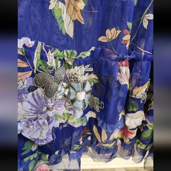 Johnny Was Mazzy Ruffle Maxi Dress